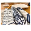 Exerz CosyAurora Cotton Linen Placemats 30x40cm Ocean Waves for Dining/Kitchen