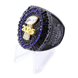 guancrown 2025 Fantasy Football Championship Ring Award Prize Trophy Sports Winner FFL Champion Ring (ring with stand, size 11)