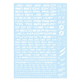 Haikyu Parts TR3-A-WHI TR Decal 3, Alphabet White, 1 Piece, Plastic Model Decal