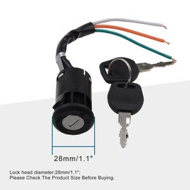 GOOFIT 3 Wire Ignition Switch Key for 50cc 70cc 90cc 110cc 150cc 200cc 250cc Go Kart Dune Buggy Buggies ATV & Dirt Bike Parts Pack of 2