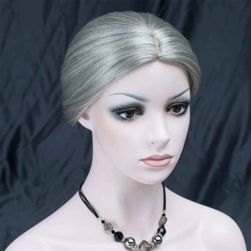 Aimole Stage Performance Braid Updo Bun Wigs Old Lady's Women