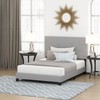 Furinno Laval Button Tufted Upholstered Platform Bed Frame, Full, Glacier