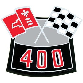 OER Air Cleaner Decal Crossed Flags 400 Fits Camaro Nova Chevelle Impala Corvette, DC581