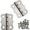 Decorative 90° Stop Hinges, Nickel, Pair