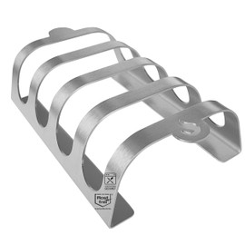 mocisa Rib-Rack Size S (4) | Rib Holder with Handles | The Professional Tool for Rib Grilling | Stainless Steel | Food Safe | Made in Bavaria | For 4 Juicy and Delicious Spare Ribs |