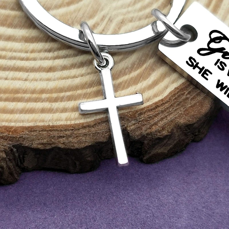 Vadaka Christian Keychain Religious Jewelry Bible Verse Keychain Prayer Charm