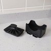 Cepillo Corporal de Silicona Negro con Jabonera y Drenaje para