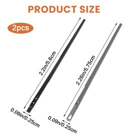 2 Pcs Sewing Leather Needle Manual Lacing Threading Knitting Leather Cord Bifurcated Steel Needles Single Prong Lacing Needles Two Prong LeatherCraft Tool for Hand Stitching