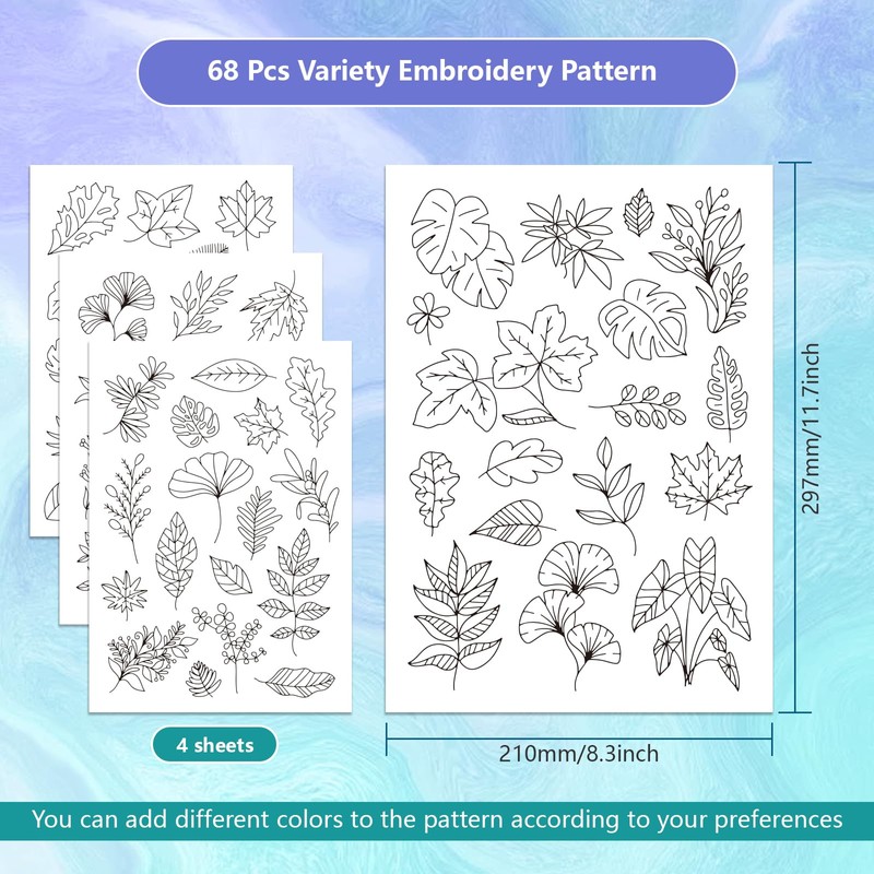 GLOBLELAND 4 Sheets Water Soluble Embroidery Hand Sewing Stabilizers for