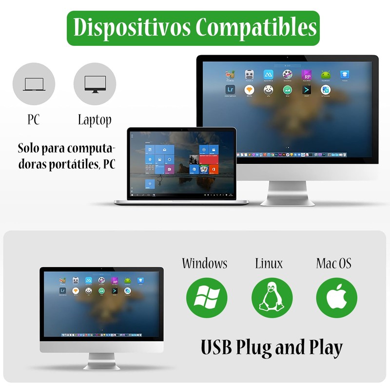 Escáner de Codigo de Barras, Lector Códigos de Barras Compatible