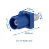 POBADY 10PCS Fakra C Male Crimp Connectors Fakra C Male