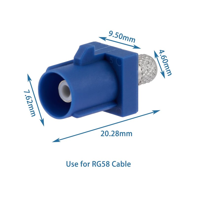POBADY 10PCS Fakra C Male Crimp Connectors Fakra C Male