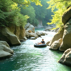 44 Inch Heavy Duty TYK Industries River Inner Tubes for Floating on The River, Sledding on Snow or Floating Your Pool Cover in The Winter.