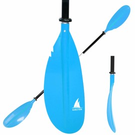 Karltion Karltion Kayak Paddle - Adjustable 2 Pieces Aluminum Alloy Shaft with Glass Fiber Blade for Surfing,Oar Fishing Easy Packable Travel-Blue