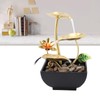 Tabletop Waterfall Fountain 3 Tier Lotus Leaf LED Light Circulating