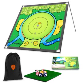 Battle Golf Chipping Game - The Original Portable Golf Game for Chipping Practice for Dads and Junior Golfers - Indoor and Outdoor (Extra Balls Set - 8 Players)
