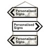 Personalied Stackable Metal UK Direction Arrow Signs | Custom Printed