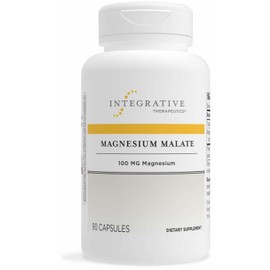 Integrative Therapeutics Malato de magnesio - Suplemento dietético con 100 mg de magnesio elemental - Apoya el metabolismo celular - Sin gluten - Sin 