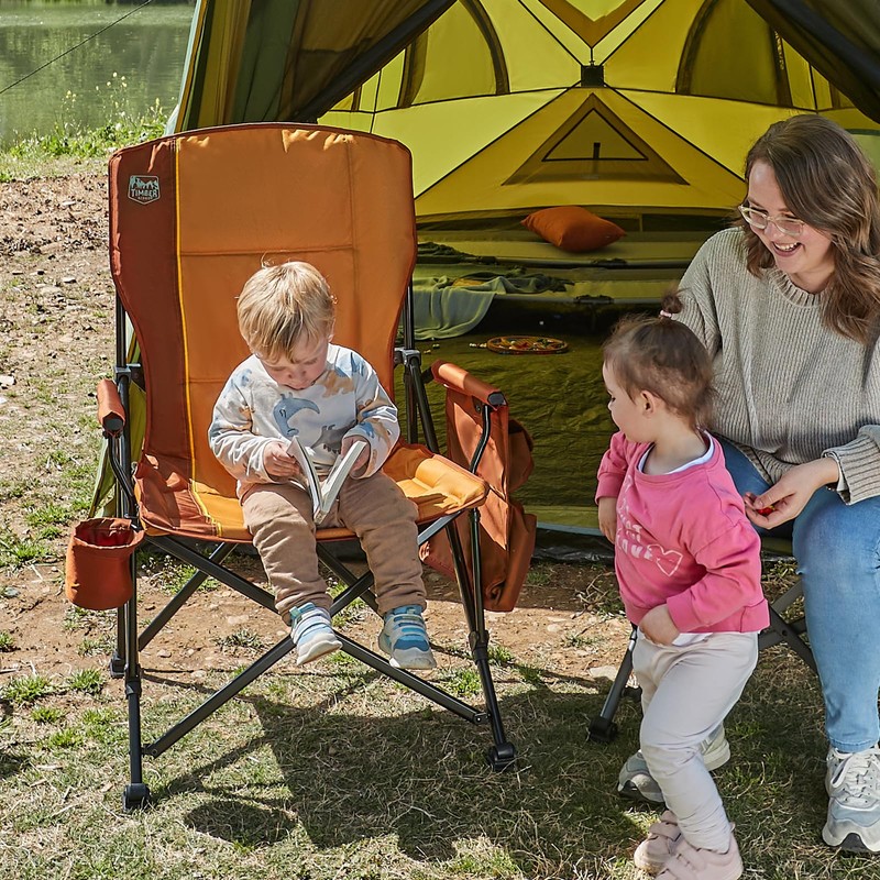 TIMBER RIDGE Oversized Folding Camping Chair High Back Heavy Duty