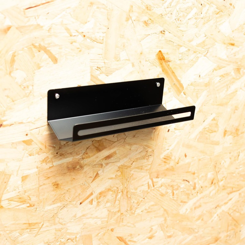 MegaMaxx UK Wall Mounted Bin Bag Holder – Black Steel