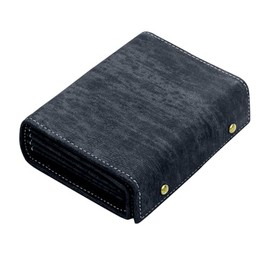 mikawa Men's Bi-Fold Wallet, Made in Japan, Cowhide Leather, Box-shaped Coin Purse, Free Name Engraving, Italian Leather, Nume Leather, Mini Wallet, Compact, Small Wallet, Boxed Wallet, Large