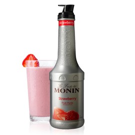 Monin - Strawberry Purée, Juicy and Sweet, Great for Sodas and Teas, Gluten-Free, Vegan, Non-GMO (1 Liter)