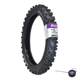 Hoosier Racing Tire 60/100-14 MX30 Dirt Bike Front Tube Type Tire Ideal for 65cc Bikes with Hoosier Keychain