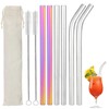 Metal Straws Drinking Reusable 6Packs, 12mm Wide Jumbo Straws for