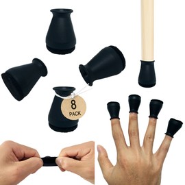 Extra Small Silicone Chair Leg Floor Protectors with Felt, FIT 19/32” to 15/16” Glide Chair Leg Caps Silicon Furniture Leg Feet Cover Bottom Slide Protect Hardwood Floors No Scratches No Noise 8 PCS