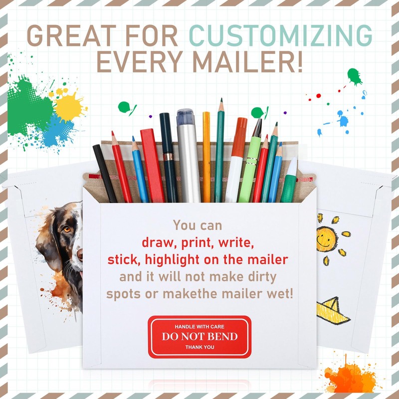 Affrolling 120 Pack 6.5 * 4.5 Inch Rigid Mailers Self