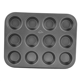 Nonstick Muffin and Cupcake Pan, 12 Cup Mini Deep Bun Muffin Pie Yorkshire Pudding Cupcake Tray Tin Pan Bakeware Baking Tray Square Oven Tray