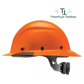 LIFT Safety Hi Vis  Dax  Orange Full Brim Hard Hat with Ratchet Suspension