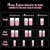 NOVO OVO Medium Sharp Square White French Tip Nail Tips