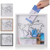 Travel Adventure Archive Shadow Box for Memories, 8x8Inch Concert Travel