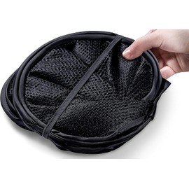 Portable Mesh Popup Laundry Hamper with Durable Handles, Folding Pop-Up Clothes Hampers Collapsible for Storage, Travel Cloth Basket Great for Home Kids Room, College Dorm, Travel(Dark Blue)