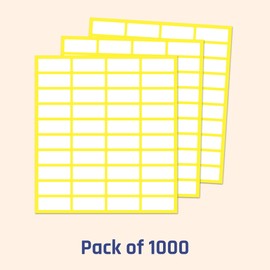 1000 Pieces, 20 x 8 mm - Small Sticky Labels Stickers to Write on, White Price Stickers