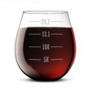 Gone For a Run Running Stemless Wine Glass Runner's Measurements