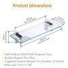 KES Bathroom Tempered Glass Shelf 14" 8MM-Thick Wall Mount Rectangular,