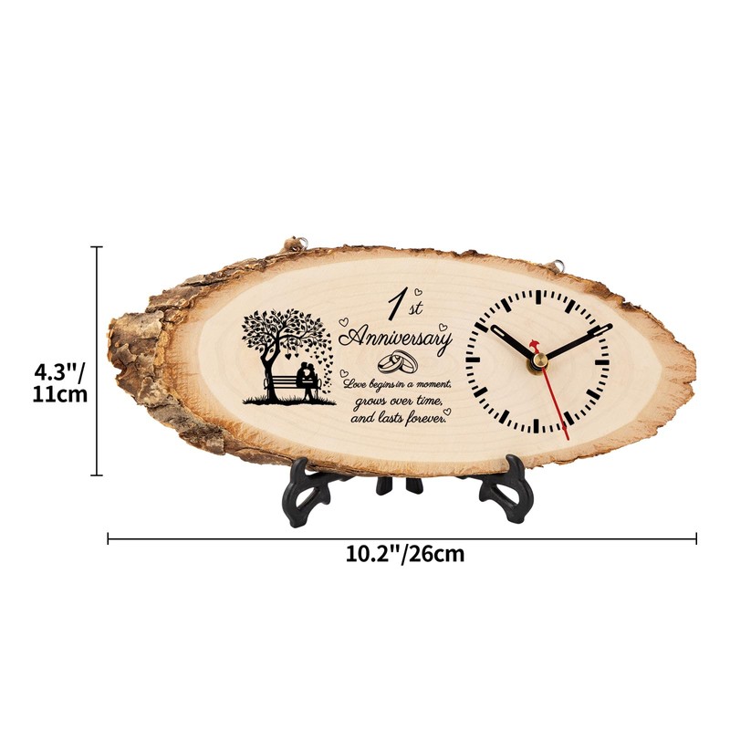 1 Year Anniversary Wedding Gifts for Husband, DIY Wooden Clock