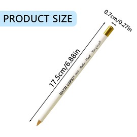 QHLWTT 6Pcs Porfessional Highlight Sketch White Pencil Easy Sharpen Fine Point White Pencils Wooden Sketch White Charcoal Pencils for Artist Drawing, Sketching, Blending