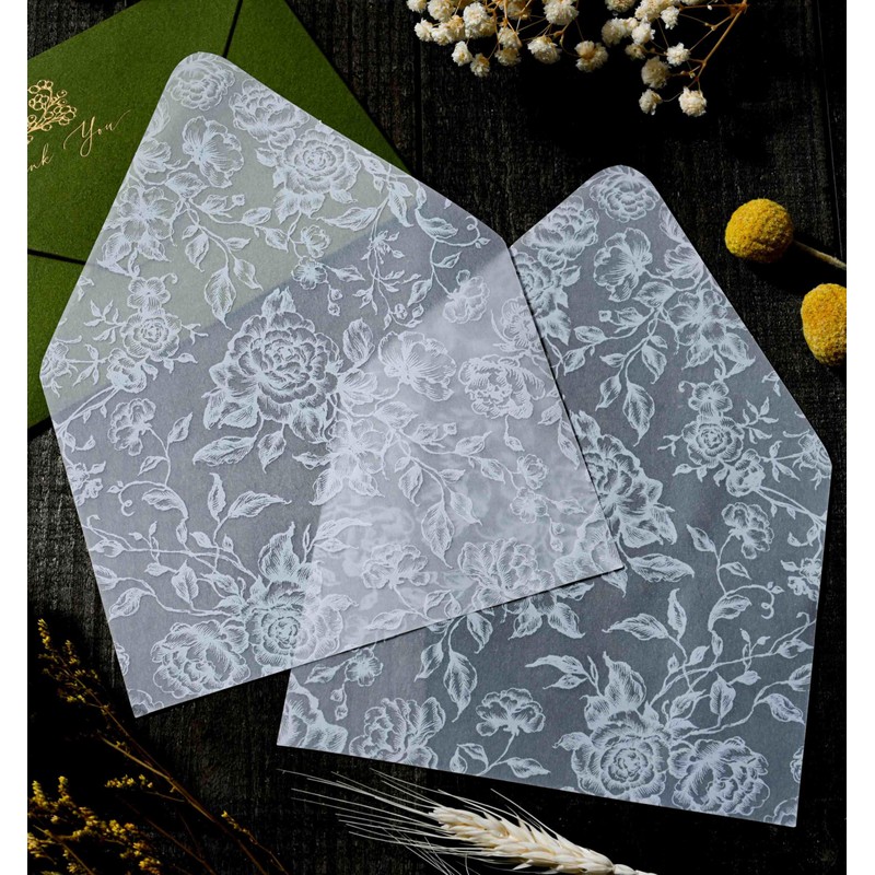 100 Pack Envelope Liners for 5x7 Insert Wedding Invitaion Wedding