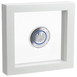 SAFE 4500 Schweberahmen weiß 13x13 cm - Münzrahmen - Objektrahmen - Münzständer 3D Rahmen weiß für Deine Münzen