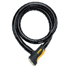 ONGUARD Rottweiler 4' Armored Key Cable – 4ft Flexible Hardened Steel Security Cable with X2P Double Bolt Lock | Z-Cylinder Core, Vinyl Coated, Includes 5 Keys