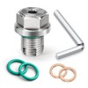 M14.1-1.25 x 15mm Oversize Piggyback Oil Drain Plug, Stainless Steel