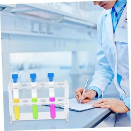 iplusmile 4pcs Dual-layer Test Tube Rack Acrylic Test Tube Holder Lab Equipment Organizer Stand