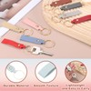 MECCANIXITY 40 Pcs PU Leather Keychain Blanks Bulk Laser Engraving