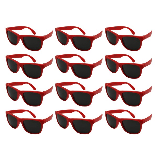 Edge I-Wear 12 Bulk 80s Neon Party Sunglasses for Adult