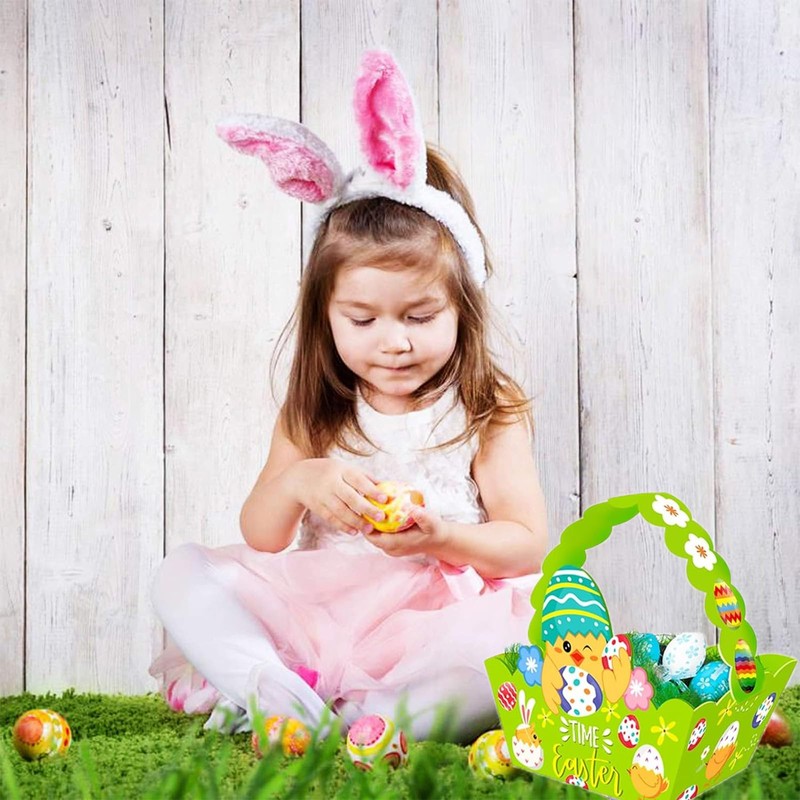 Easter Basket, Easter Gifts for Kids, 12 Pcs Easter Basket