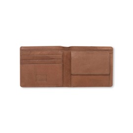 THE SAVILE ROW COMPANY LONDON Men's Genuine Soft Tan Leather Bifold Tab Wallet