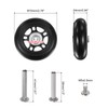uxcell Replacement Luggage Wheels 70x24mm Suitcase Wheel Repair Kits Include